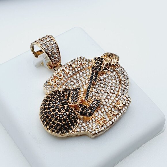 "14K Gold Plated Cubic Zircon Pendant, INUS1BR265 - Picture 5 of 8